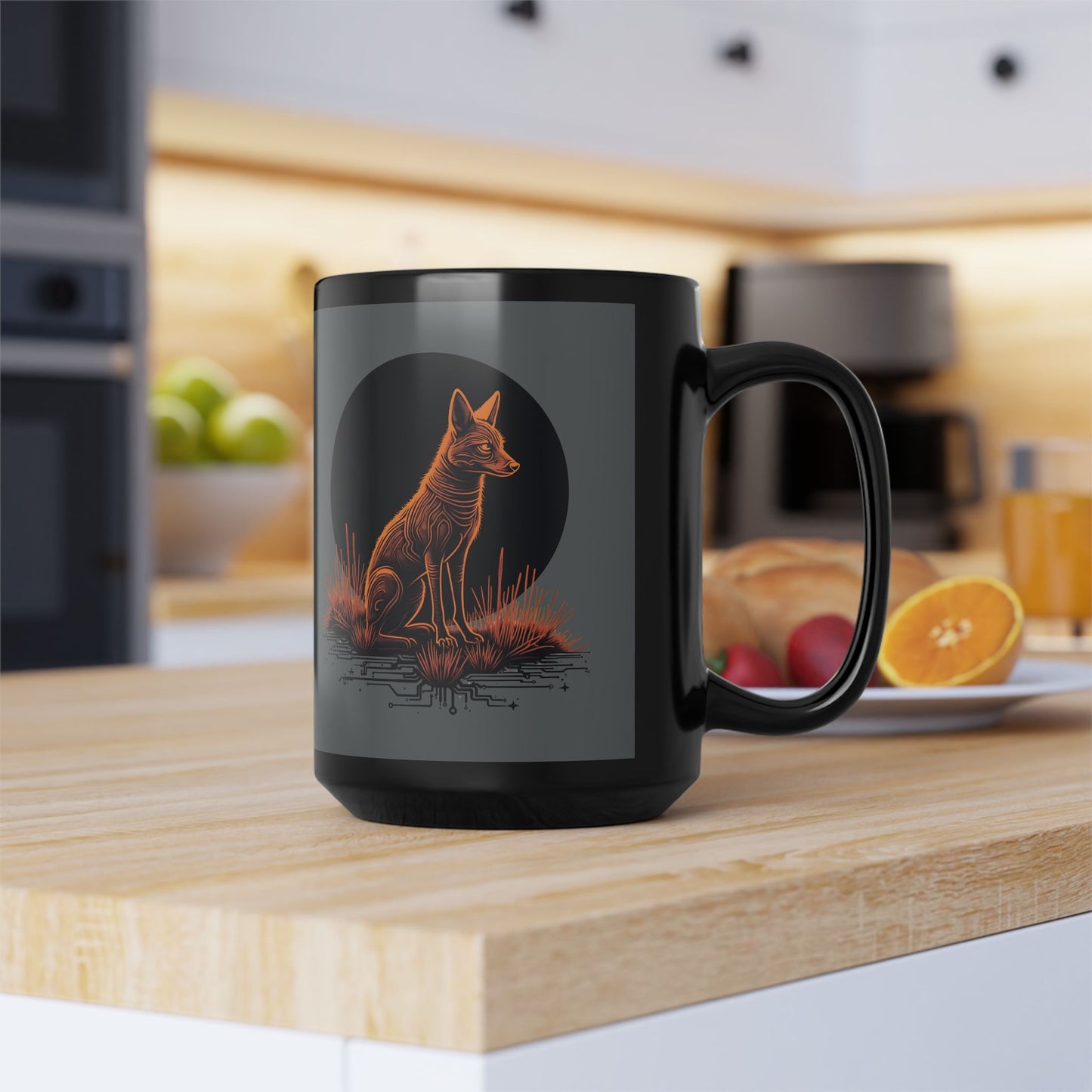 Neon coyote Design Mug