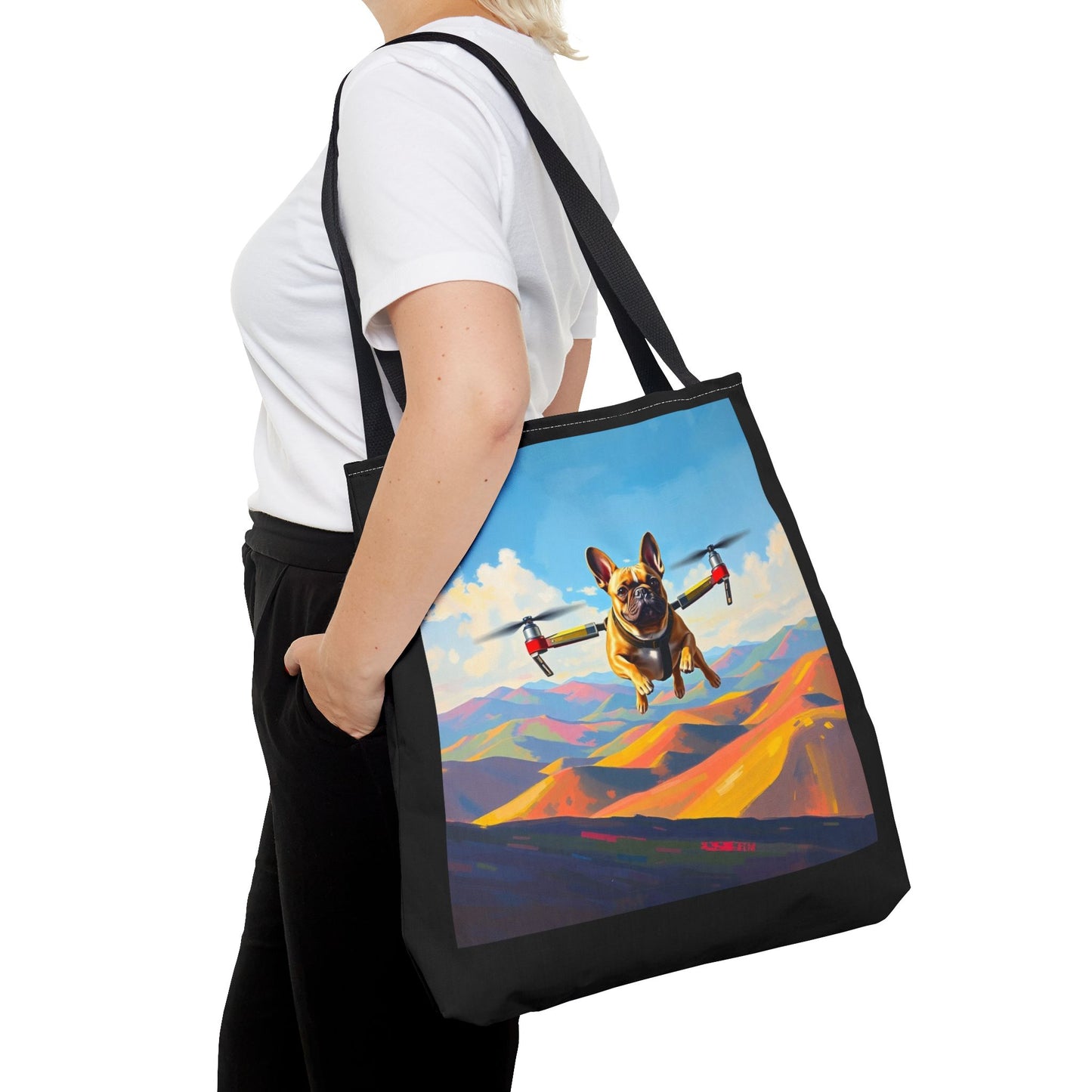 Flying Frenchie Tote Bag