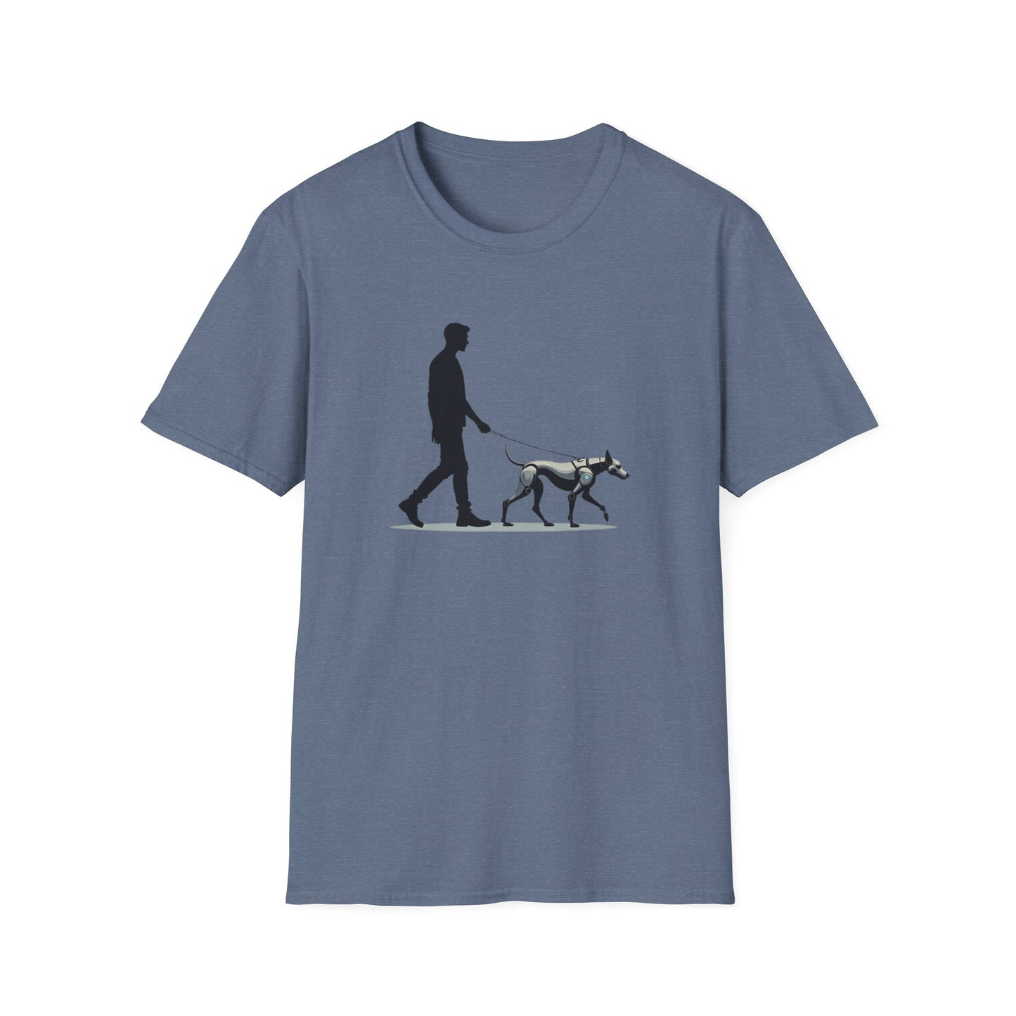Robot Dog Walking Unisex Softstyle T-Shirt