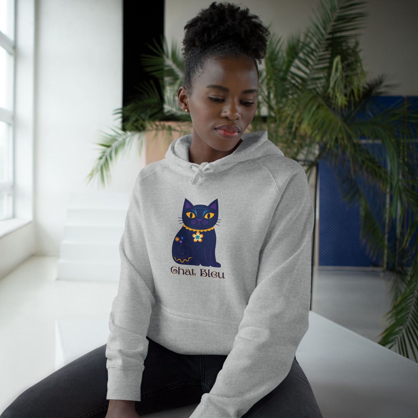 Chat Bleu Unisex Hoodie