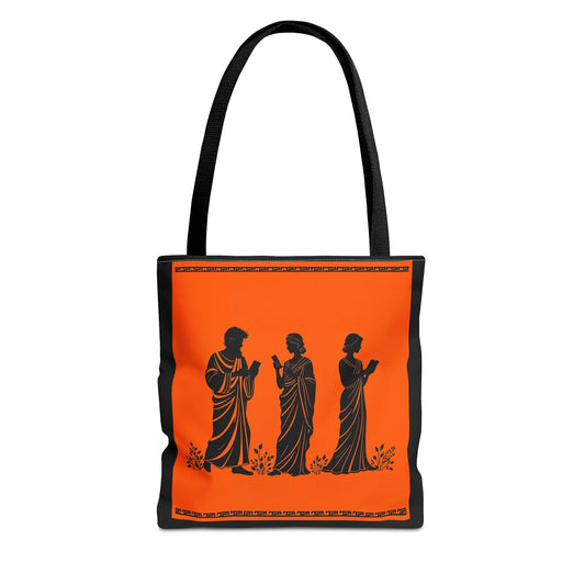 Ancient Greeks scrolling Tote Bag
