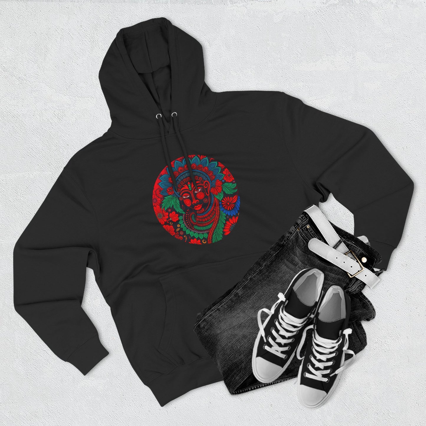 Vibrant Tribal Fleece Hoodie