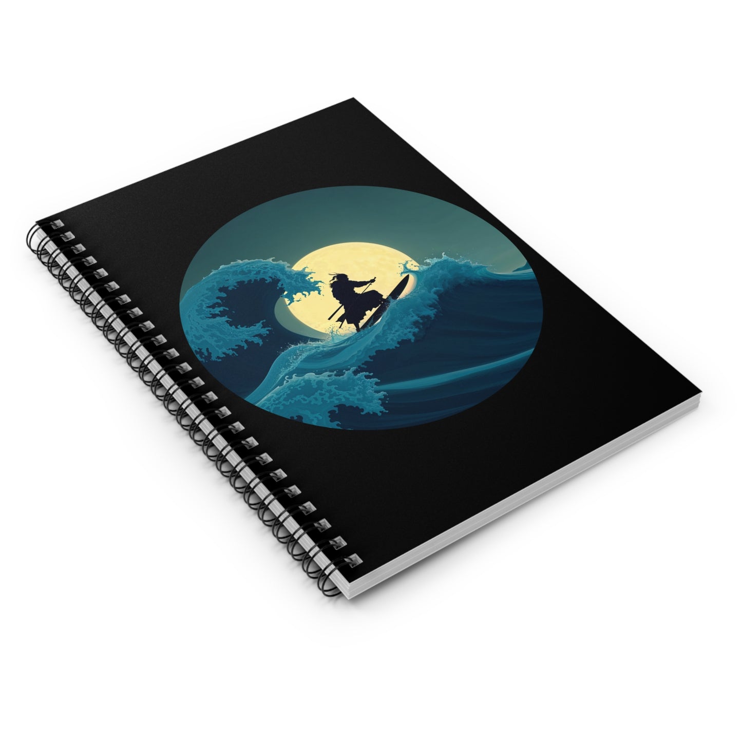 Surfing Samurai Spiral Notebook
