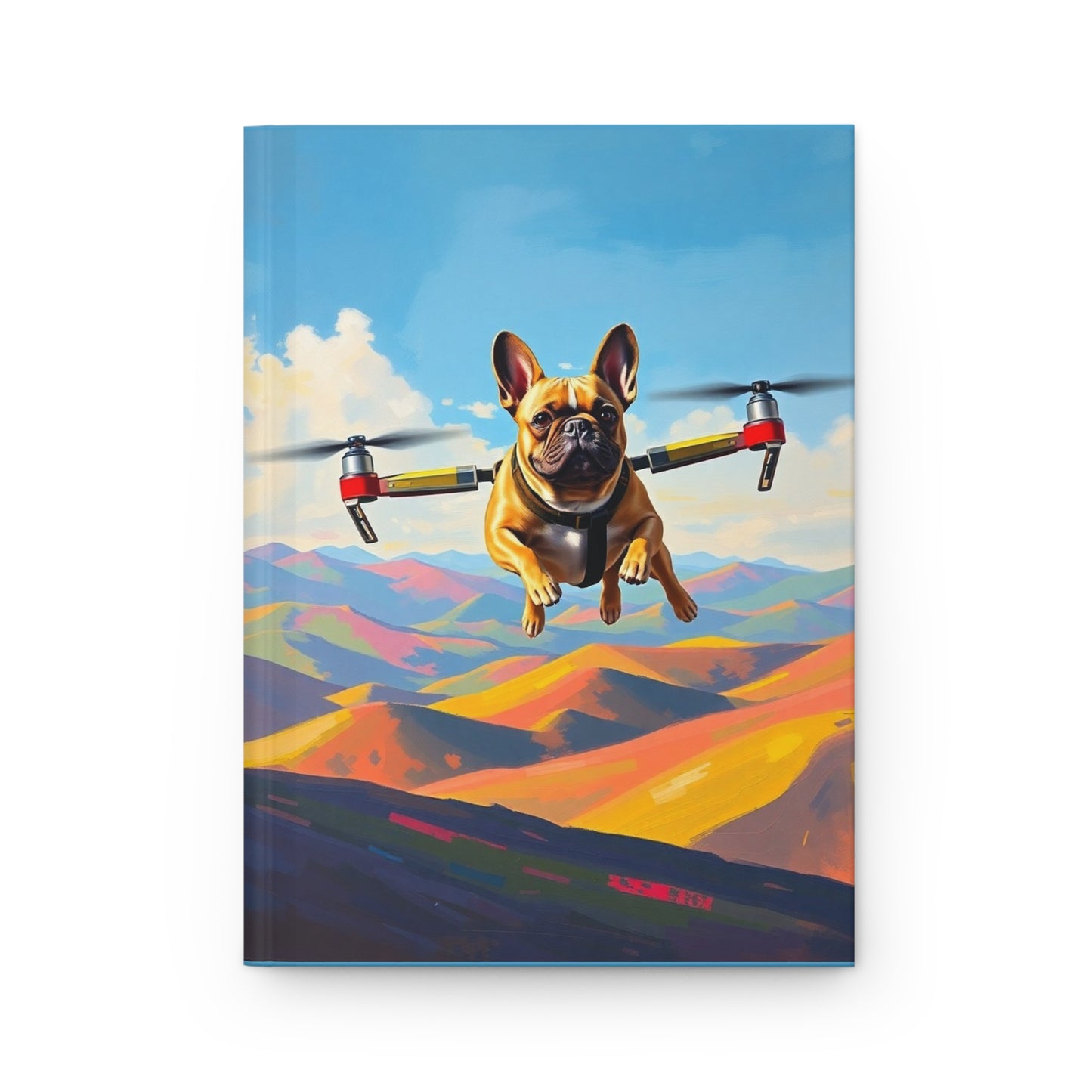 Flying Frenchie Hardcover Journal