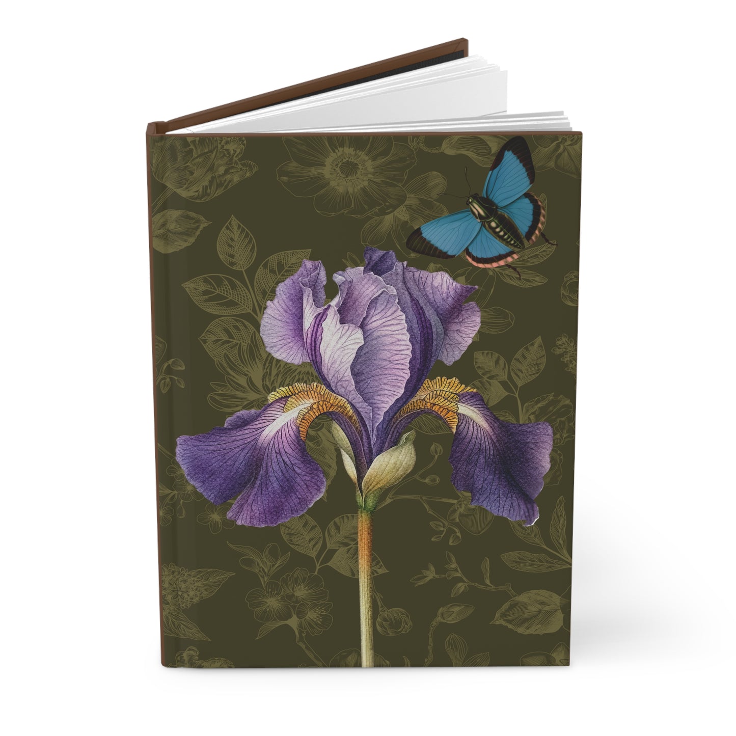 Purple Iris Hardcover Journal