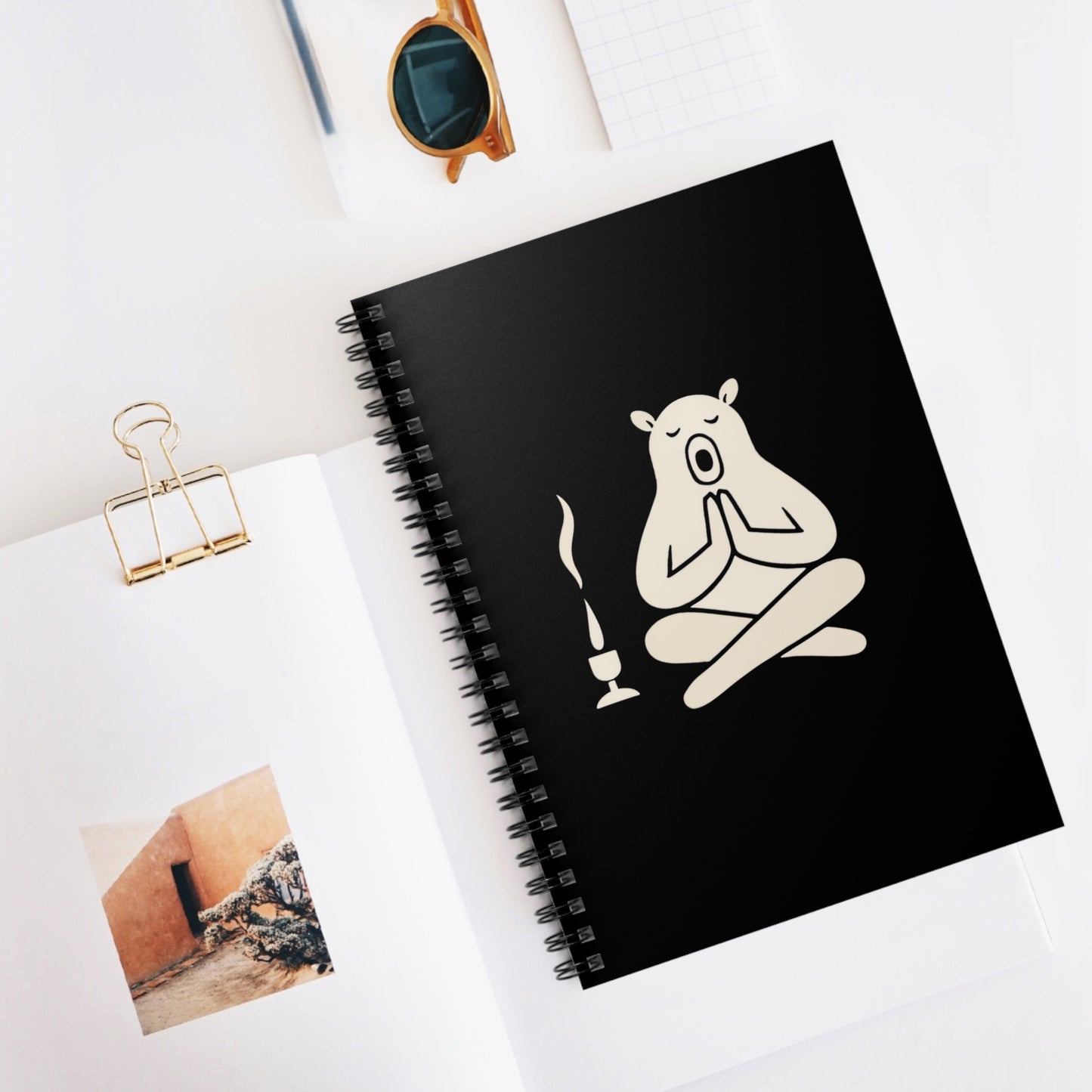 Zen Bear Spiral Notebook