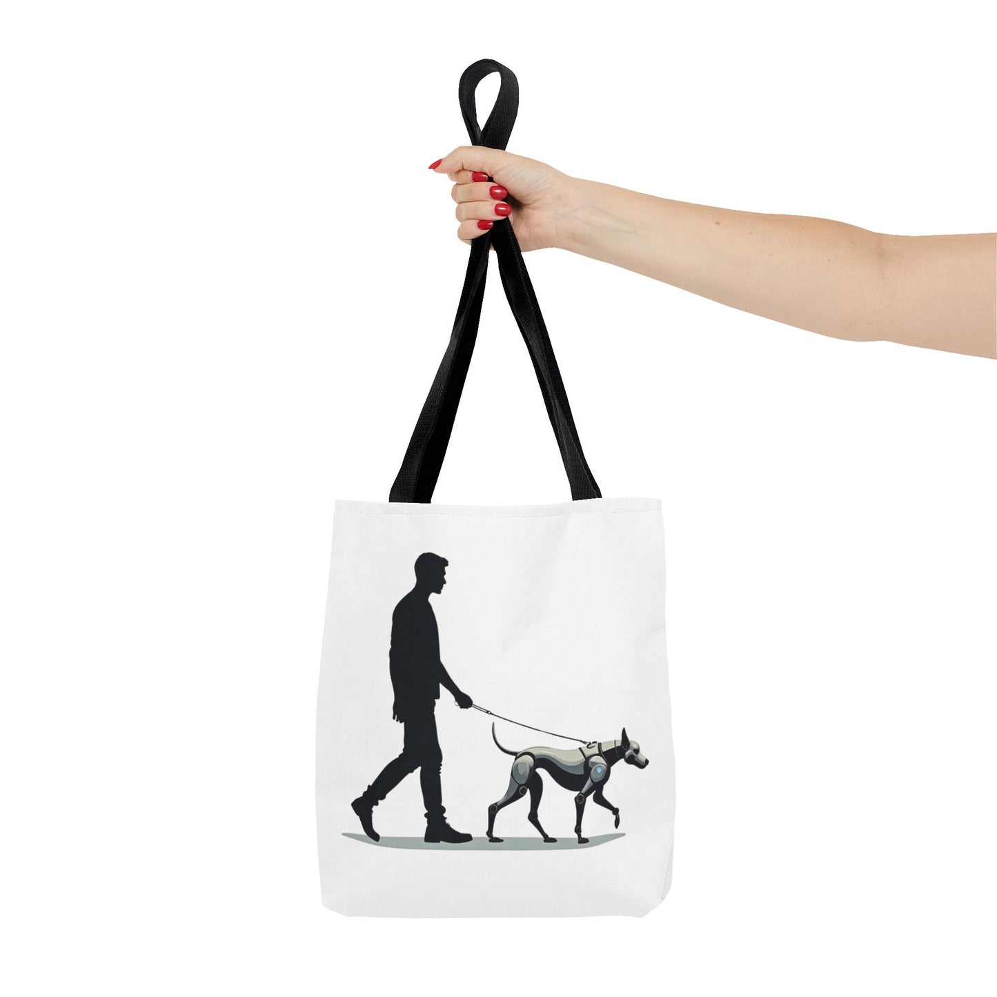 Robot Dog Walking Tote Bag
