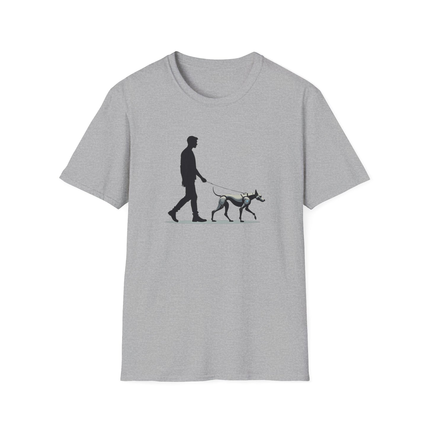 Robot Dog Walking Unisex Softstyle T-Shirt