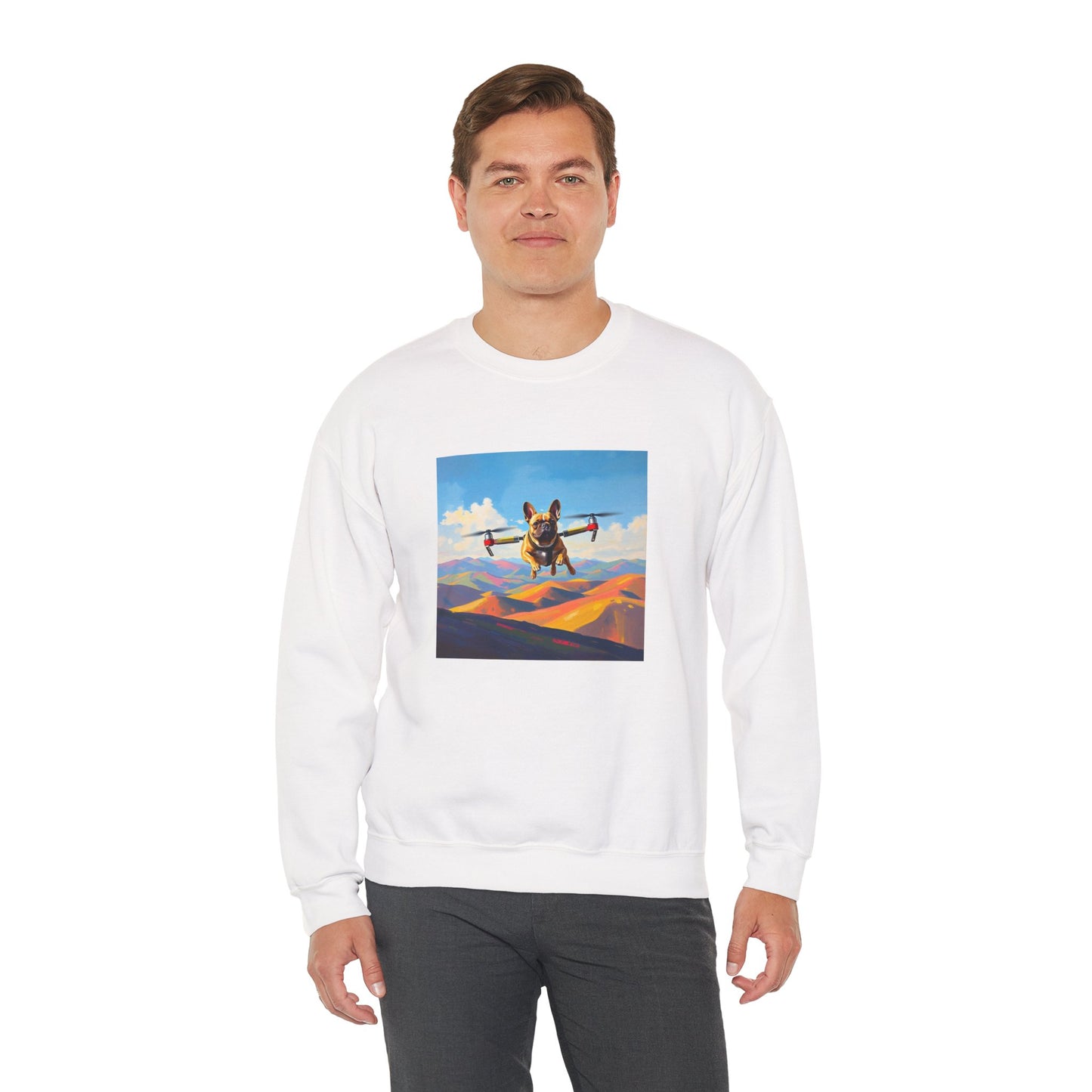 Flying Frenchie Crewneck Sweatshirt