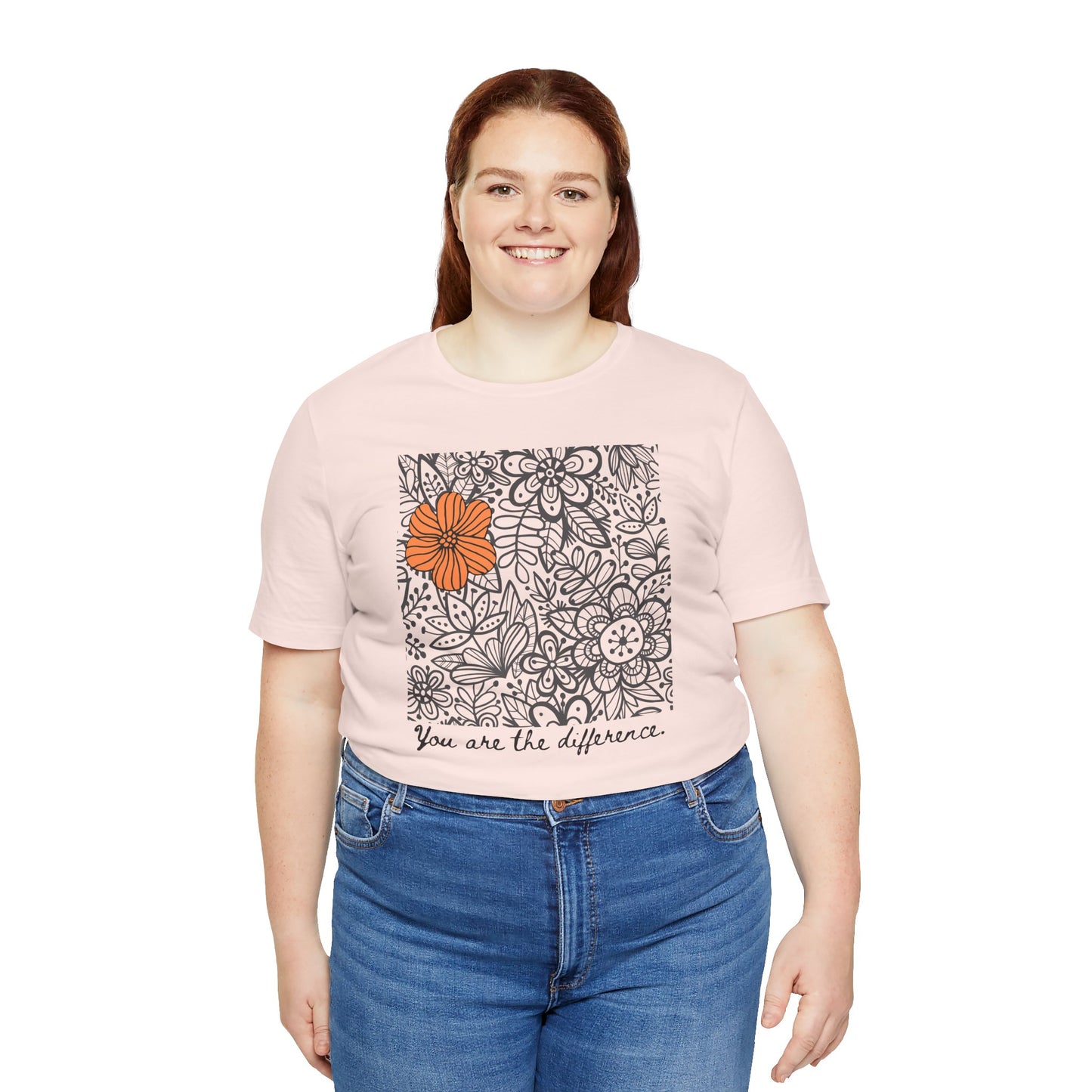 You Are The Difference Inspirational Floral Tee