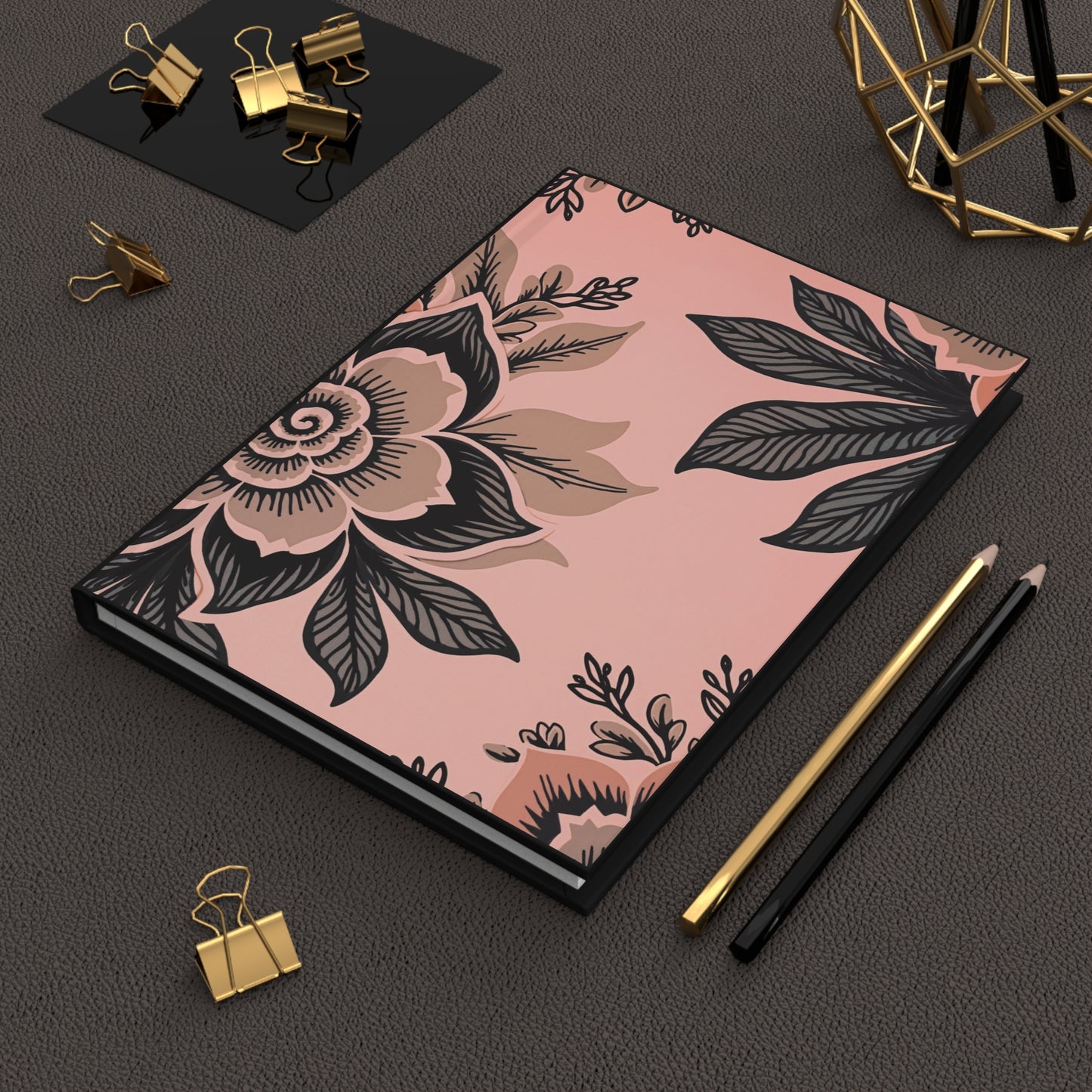 Rose Blush Floral Hardcover Journal