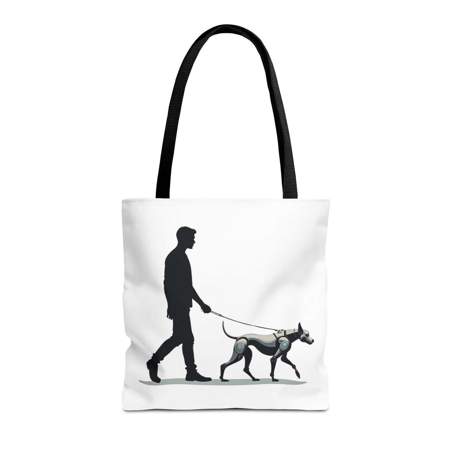 Robot Dog Walking Tote Bag