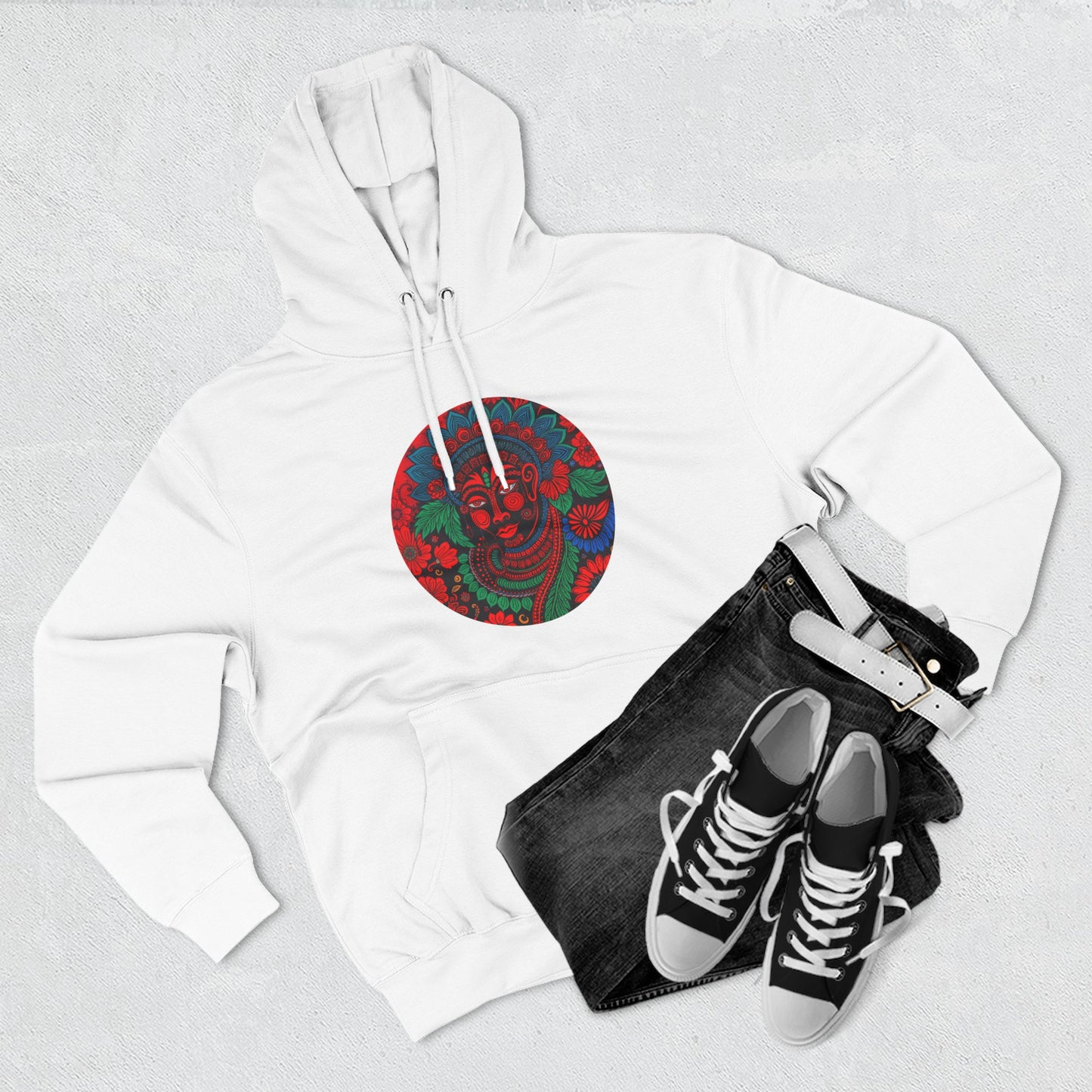 Vibrant Tribal Fleece Hoodie