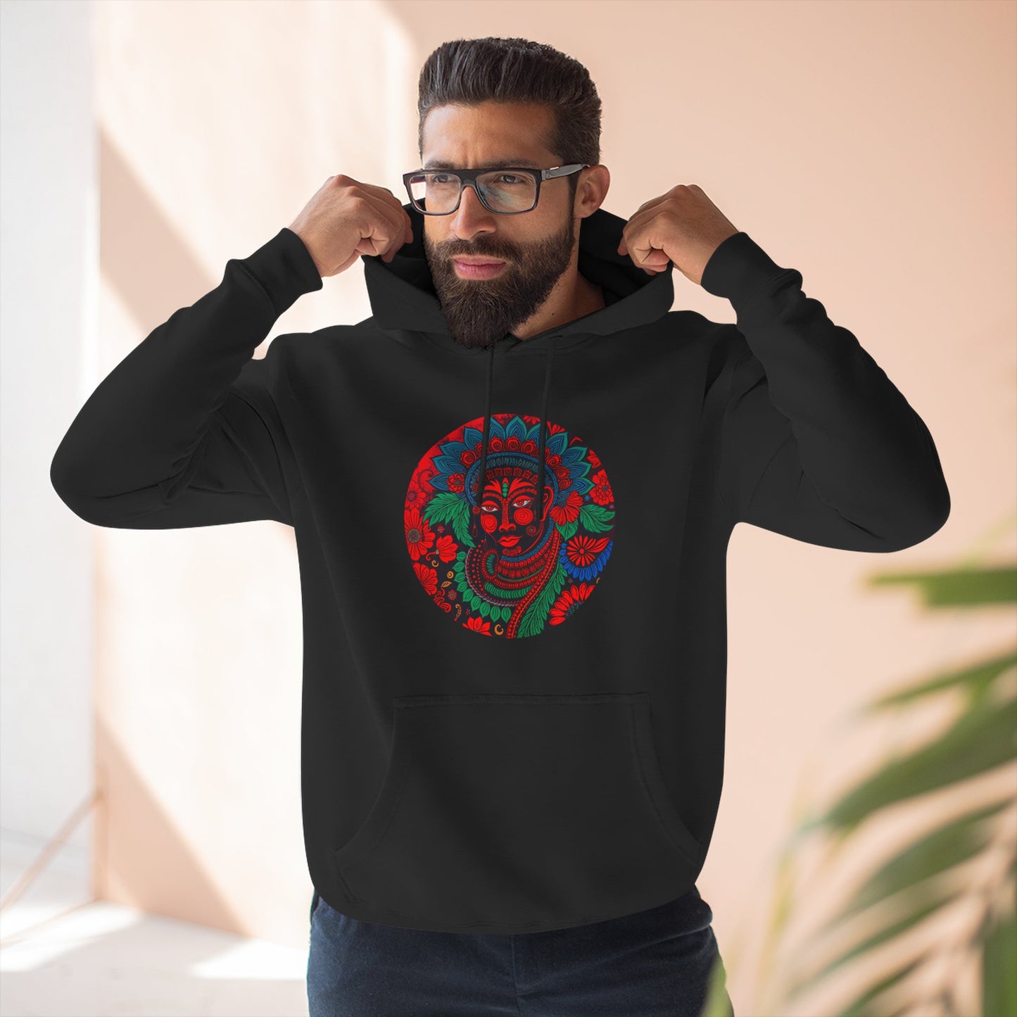 Vibrant Tribal Fleece Hoodie