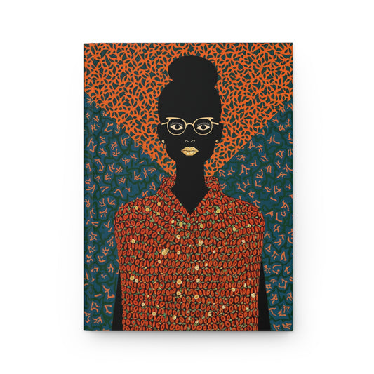 Woman in the Orange Dress Hardcover Journal