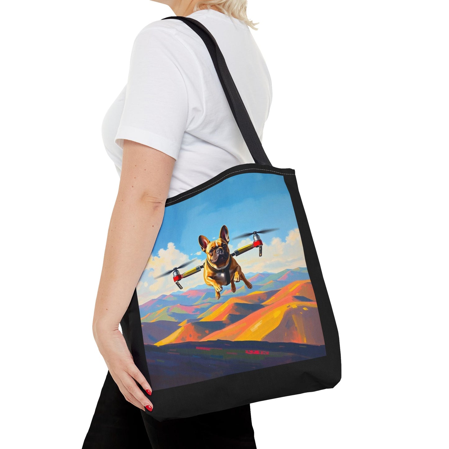 Flying Frenchie Tote Bag