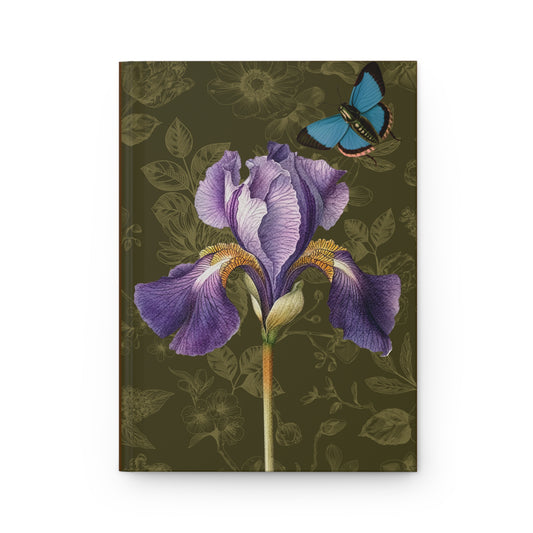 Purple Iris Hardcover Journal