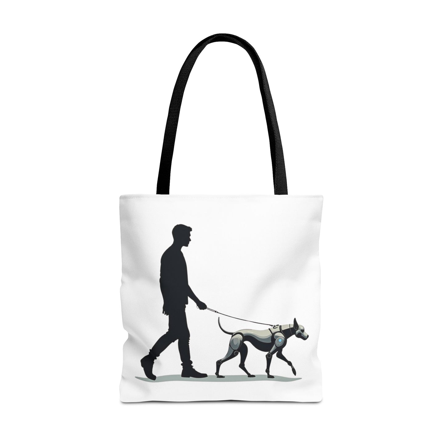 Robot Dog Walking Tote Bag