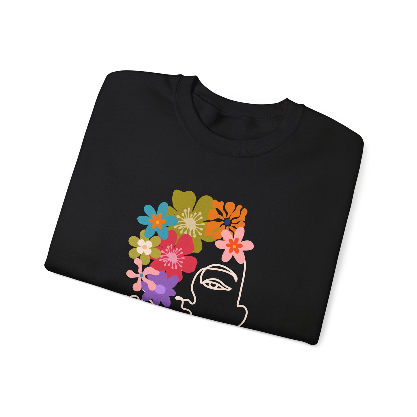 Flourish Floral Design Unisex Crewneck Sweatshirt
