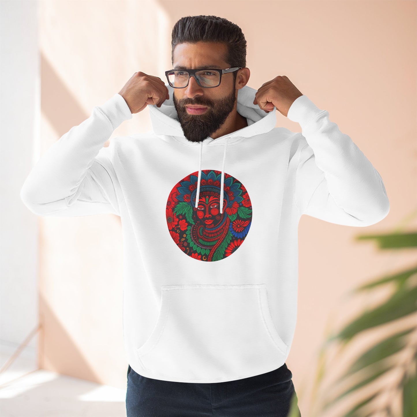 Vibrant Tribal Fleece Hoodie