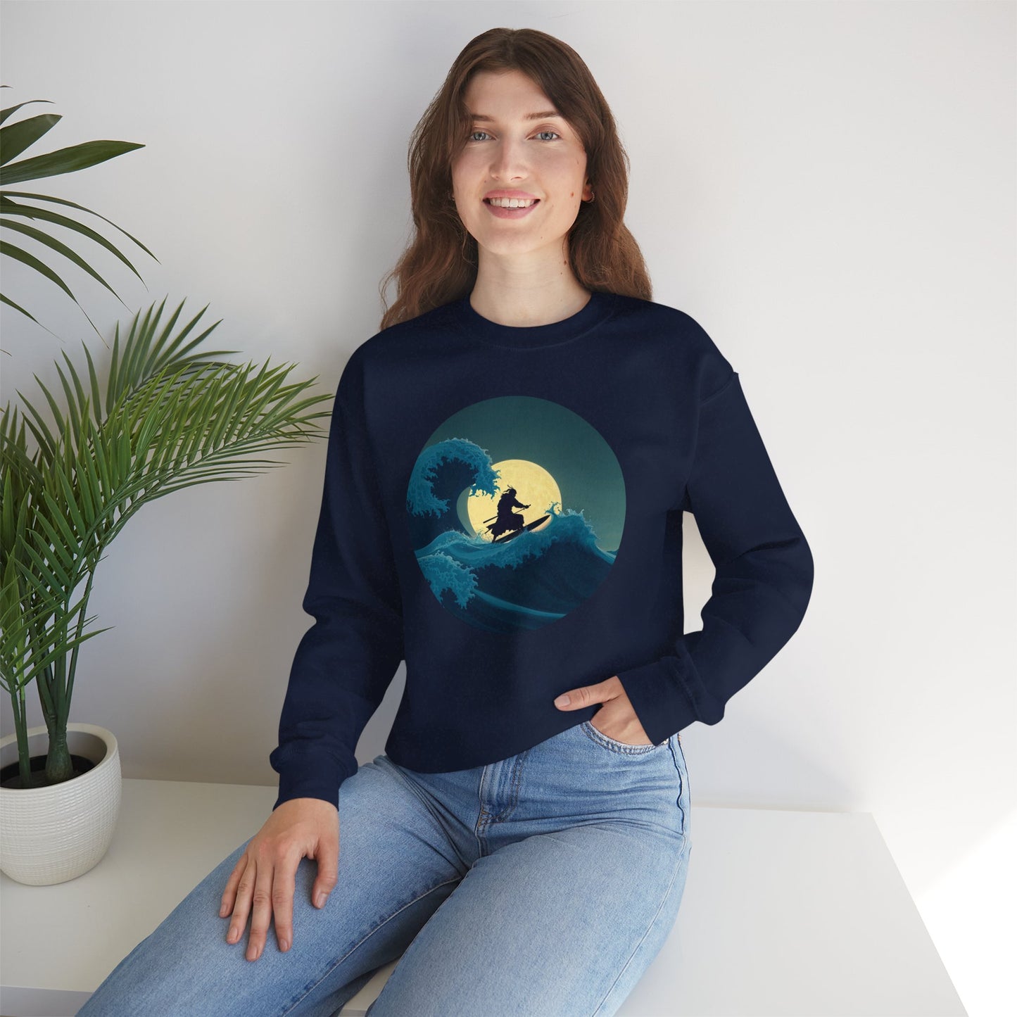 Surfing Samurai Crewneck Sweatshirt
