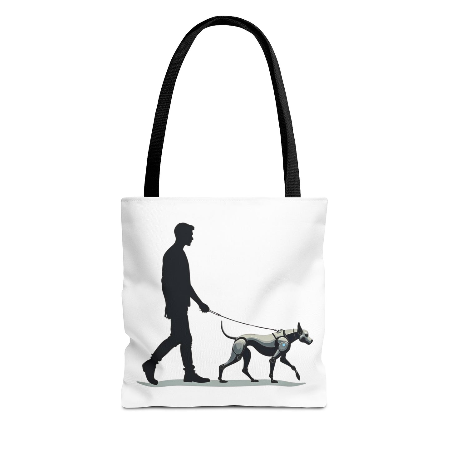 Robot Dog Walking Tote Bag
