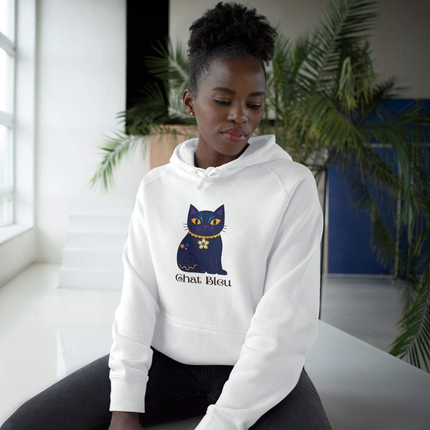 Chat Bleu Unisex Hoodie