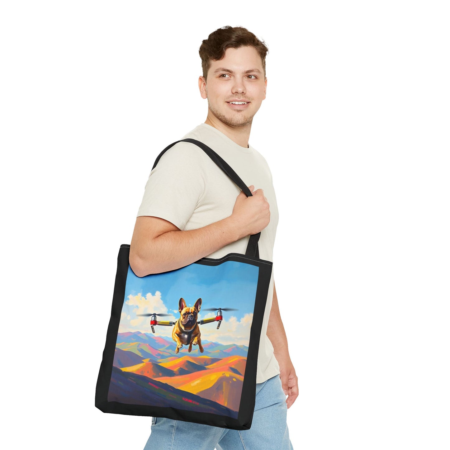 Flying Frenchie Tote Bag