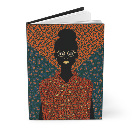 Woman in the Orange Dress Hardcover Journal
