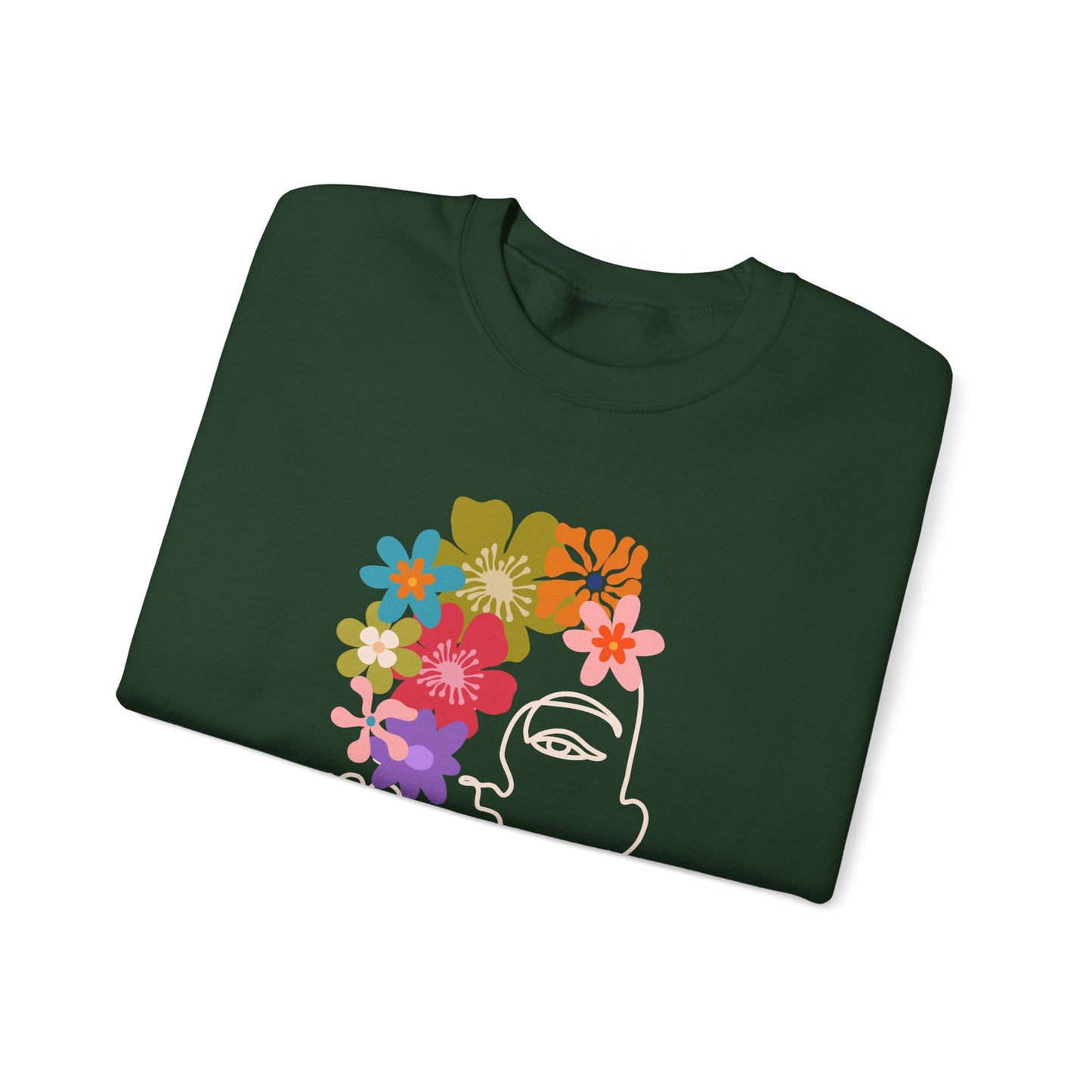 Flourish Floral Design Unisex Crewneck Sweatshirt