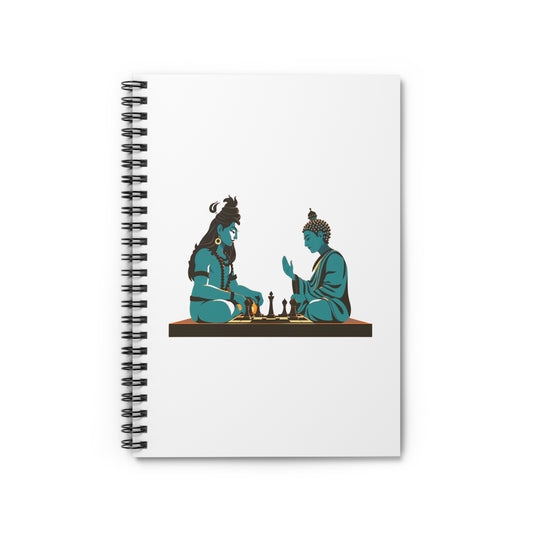 Shiva and Buddha Chess Spiral Notebook
