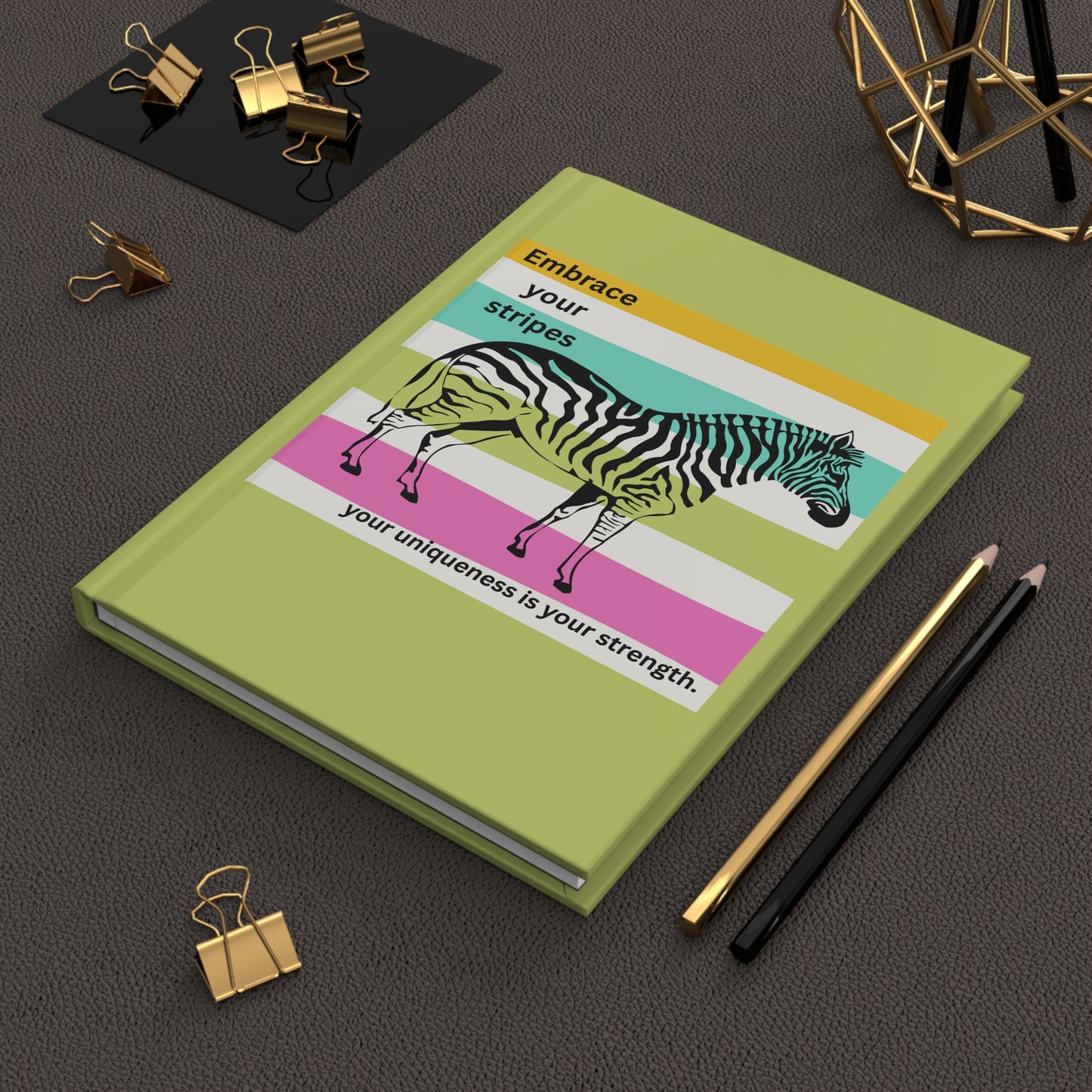 Embrace Your Stripes Hardcover Journal