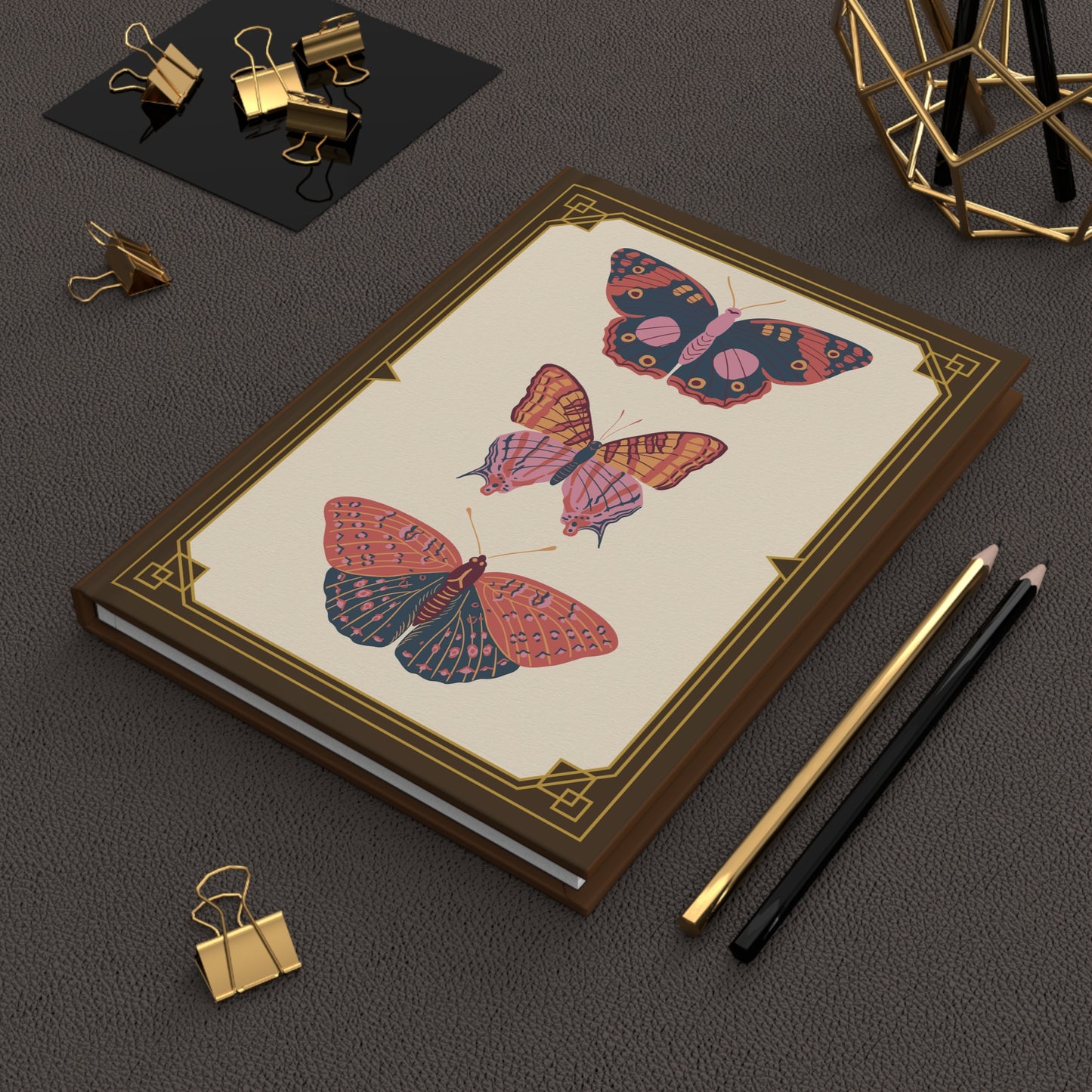 Vintage Butterfly Hardcover Journal
