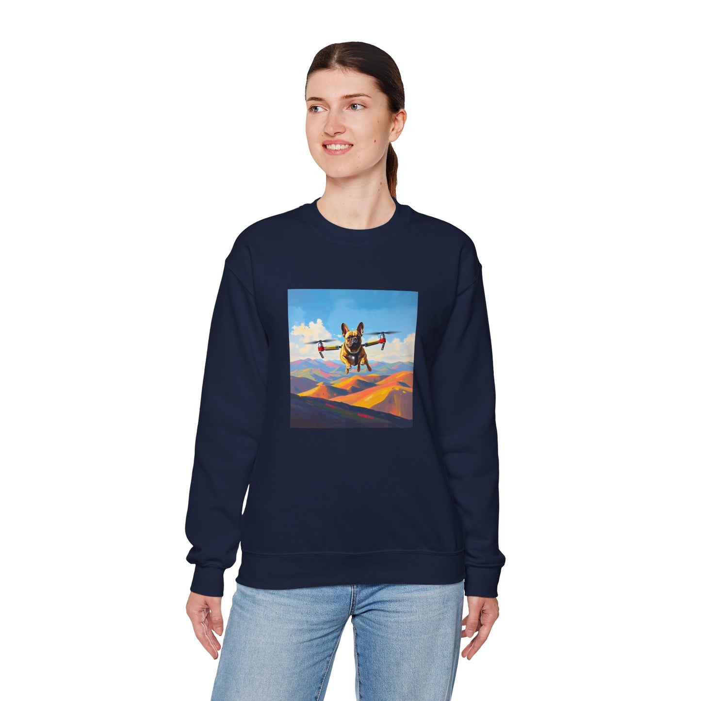 Flying Frenchie Crewneck Sweatshirt