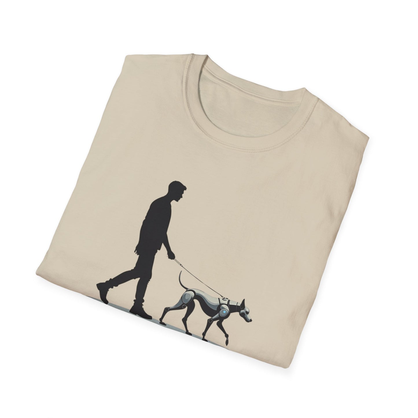 Robot Dog Walking Unisex Softstyle T-Shirt
