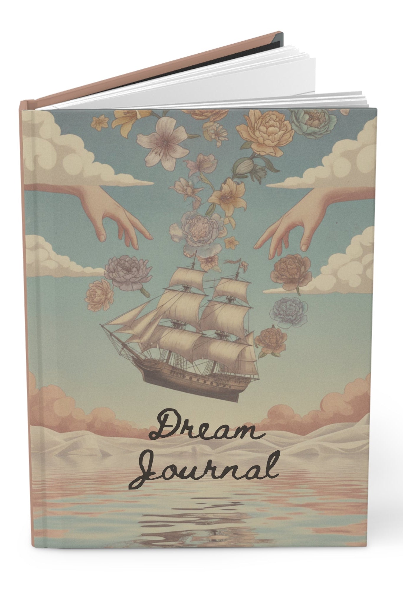 Dream Journal with ship and floral design on cover