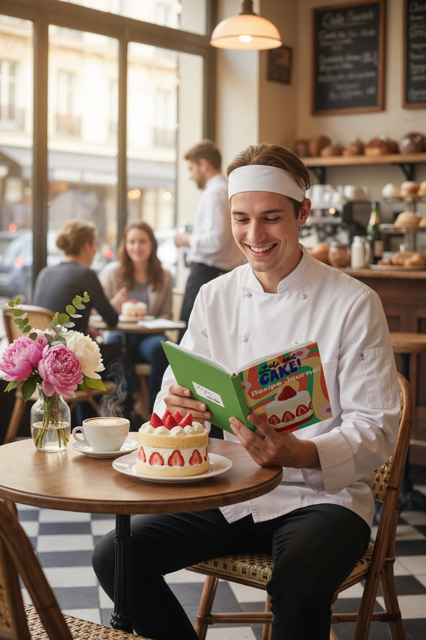 Let's Eat Cake Recipe Hardcover Journal